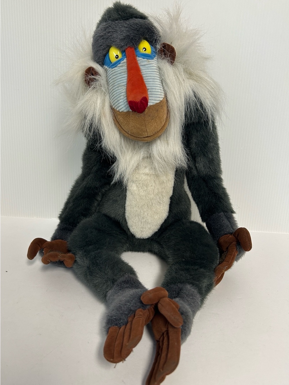 Disney Vintage Nostalgia The Lion King Rafiki Soft Grey Plush Stuffed Animal Toy